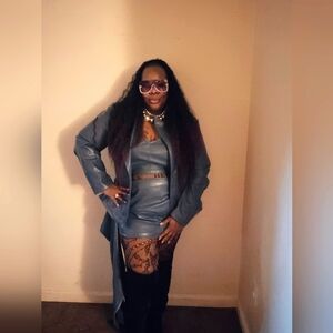 3 piece blazer skirt set